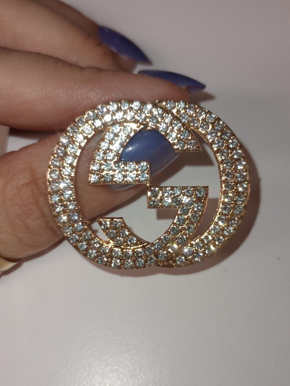 Gold Tone Fashion Crystal Brooch